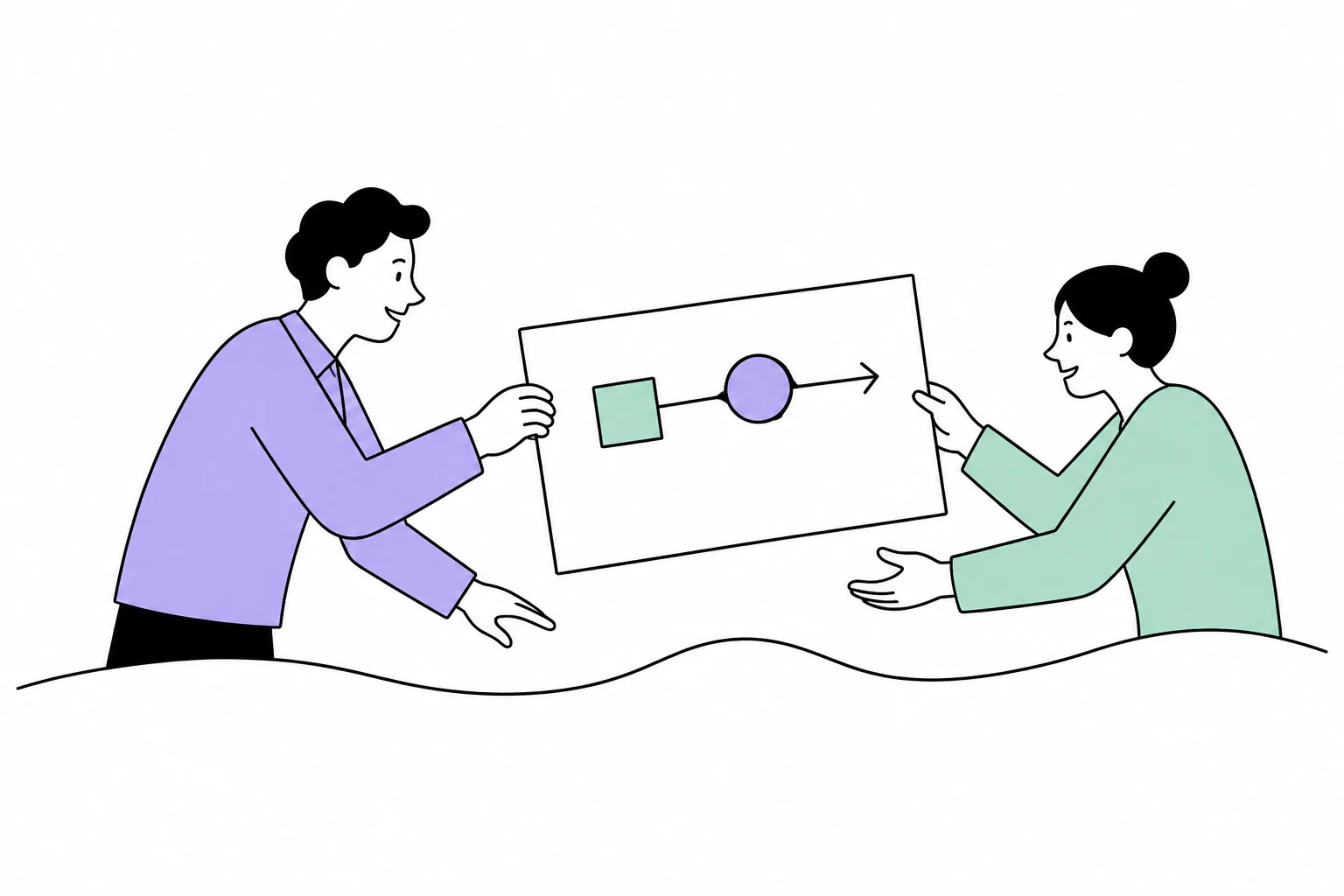 同じ計画を手に、一緒に次の一歩を考える二人